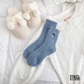 【S046】日系毛絨絨刺繡貓咪中筒襪(8色)_7