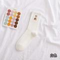 【S035】日系刺繡狐狸中筒襪(5色)_7