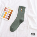 【S035】日系刺繡狐狸中筒襪(5色)_8