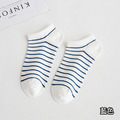 【S100】韓系簡約條紋低筒襪(5色)_7
