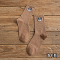 【S073】日系刺繡大頭狗中筒襪(10色)_10