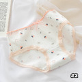 【HP040】日系綿柔草莓熊舒適中腰內褲_5