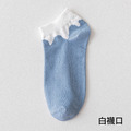 【S124】日系富士山格子條紋低筒襪(6色)_6