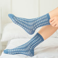 【S148】日系莫蘭迪藍波浪條紋中筒襪(8色)_3