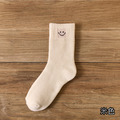 【S150】日系微笑方塊保暖中筒襪(10色)_6