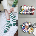 【S152】日系學院風條紋保暖中筒襪(8色)