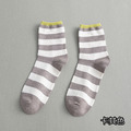 【S152】日系學院風條紋保暖中筒襪(8色)_8
