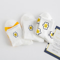 【S158】日系小花笑臉中筒襪(3雙1組)_3