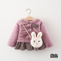 【BG004】日系蝴蝶結毛絨長袖保暖外套(送小兔子包)(4色)_4