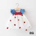 【BG017】日系刺繡草莓無袖澎澎紗裙洋裝(2色)_3