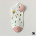【S167】日系草莓小花低筒襪(6色)_5