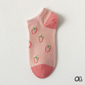 【S167】日系草莓小花低筒襪(6色)_4