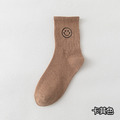 【S180】日系文青大笑臉中筒襪(6色)_5