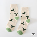 【S181】日系清新樹葉中筒襪(5色)_7