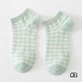 【S175】日系小清新格紋點點低筒襪(5色)_5