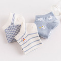 【S186】日系刺繡粉藍小狗低筒襪(3雙1組)_3