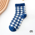 【S193】日系千鳥格松鼠中筒襪(5色)_6
