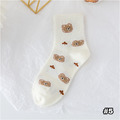【S188】日系幸運草小熊中筒襪(5色)_7