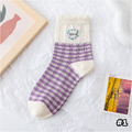 【S190】日系薰衣草兔子中筒襪(5色)_5