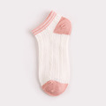 【S195】日系粉嫩格紋小花低筒襪(3雙1組)_5