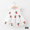 【BG057】日系滿版刺繡櫻桃無袖澎澎洋裝(2色)_3