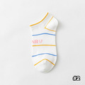 【S210】日系條紋熊低筒襪(5色)_5