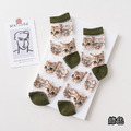 【S214】日系透膚滿版大臉貓中筒襪(6色)_9