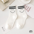 【S215】日系潮流大笑臉中筒襪(5色)_7