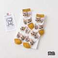 【S214】日系透膚滿版大臉貓中筒襪(6色)_7