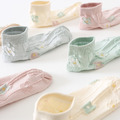 【S217】日系小清新浮雕花低筒襪(5色)_3