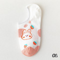 【S218】日系草莓兔兔船型低筒襪(5色)_4