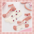 【S226】日系透膚草莓低筒襪(5雙1組)_3