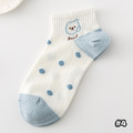 【S233】日系編織立體浮雕小熊低筒襪(5色)_7