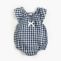 【BA026】韓版格紋小蝴蝶結無袖包屁衣(1色)_1