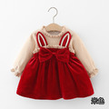 【BG176】日系兔耳蝴蝶結燈心絨長袖澎澎洋裝(2色)_3
