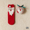 【S250】日系聖誕毛絨絨舒適中筒襪(送透明球)(20色)_5