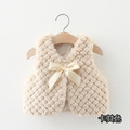 【BG192】日系蝴蝶結格紋毛絨保暖無袖背心(3色)_3