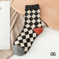 【S254】日系復古菱形小花中筒襪(5色)_5