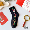 【S257】日系聖誕老人麋鹿中筒襪(5色)_5