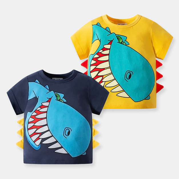 【BB174】韓版立體大嘴恐龍短袖上衣(2色)