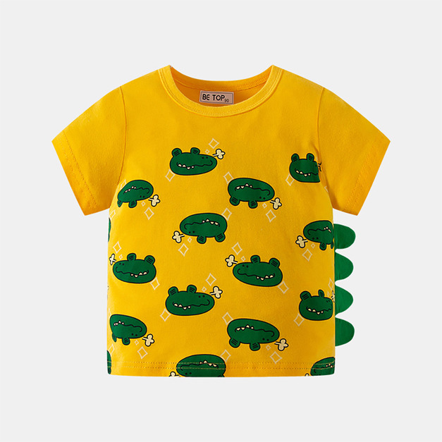 (缺貨)【春夏新品｜BB184】韓版立體小鱷魚短袖上衣(1色)