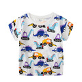 【BB141】韓版恐龍工程車短袖上衣(1色)
