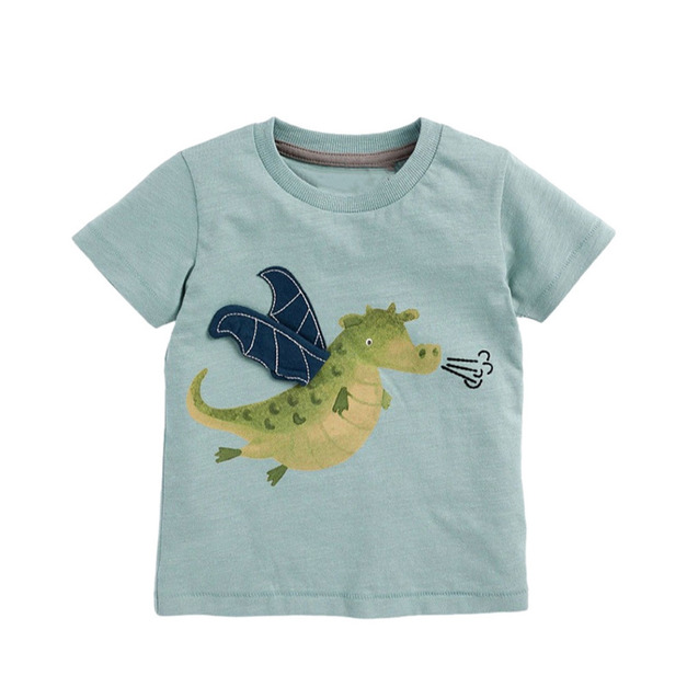 (缺貨)【BB127】韓版刺繡飛龍短袖上衣(1色)