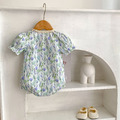 【BA213】韓版水彩花短袖包屁衣(無遮陽帽)(1色)_2