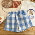 【BA276】韓版吐司格紋兩件式短袖短褲套裝(1色)_3