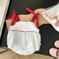 【BA286】韓版刺繡小花吊帶無袖包屁衣(1色)_1