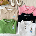 【BA255】韓版刺繡字母熊POLO短袖上衣(5色)_2