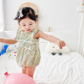 【BA311】韓版雙蝴蝶結小碎花無袖包屁衣(3色)_1