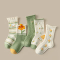 【SB043】童襪｜韓版鴨鴨立體小花中筒襪(5雙1組)_1