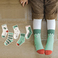 【SB042】童襪｜韓版字母恐龍中筒襪(5雙1組)
